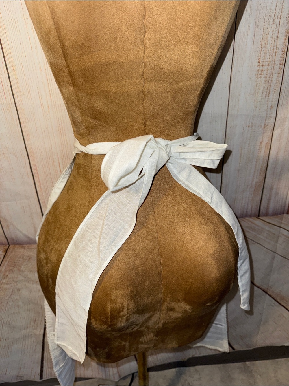 Vintage Authentic Helene Straßer Drindl Apron, White, Size 40 = US Large German - Picture 4 of 10